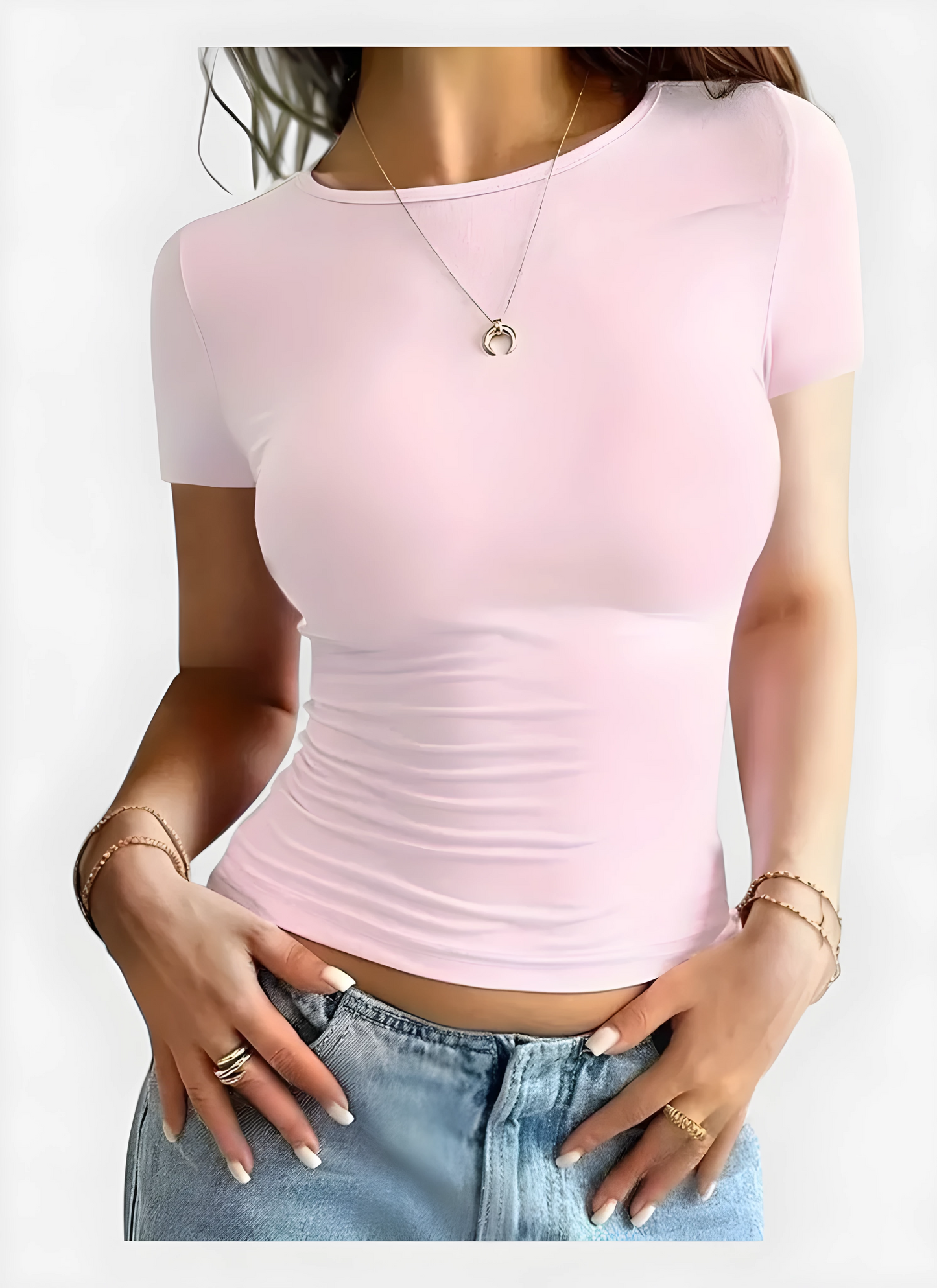 Saleni Basic Scoop Neck T-Shirt
