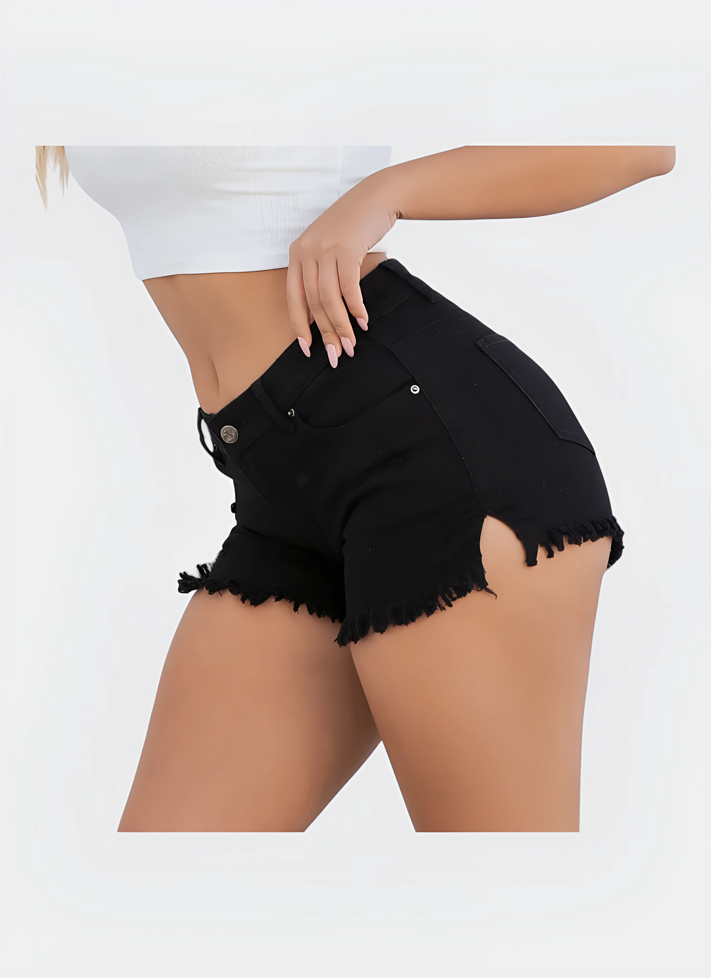 Saleni Skinny Denim Shorts
