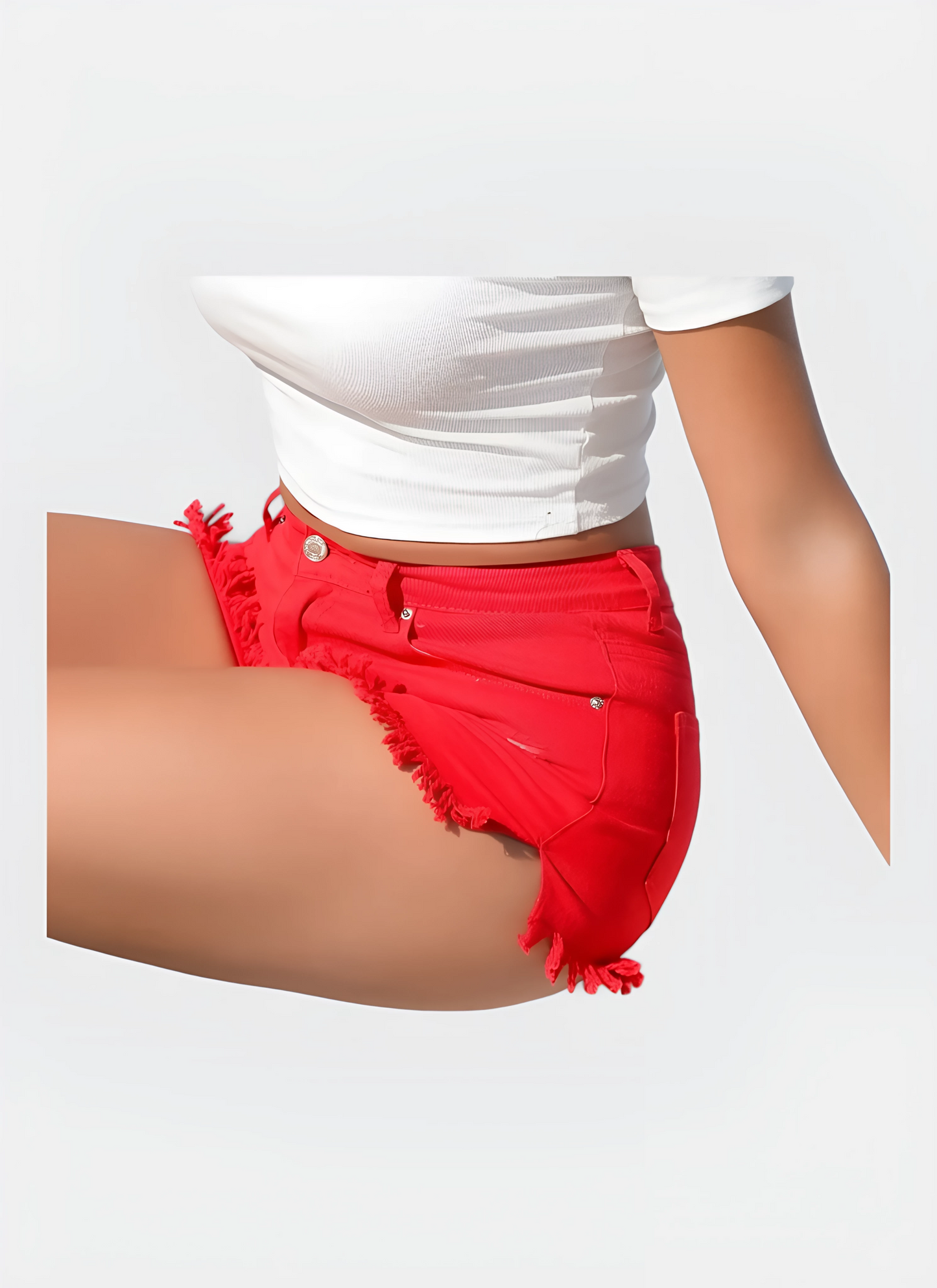 Saleni Skinny Denim Shorts
