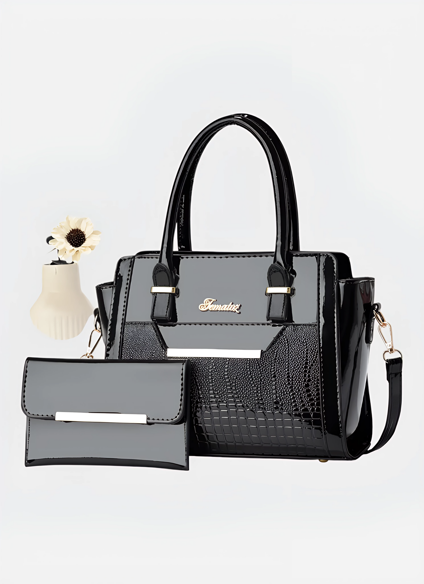 Saleni Handle Bag and Wallet Set