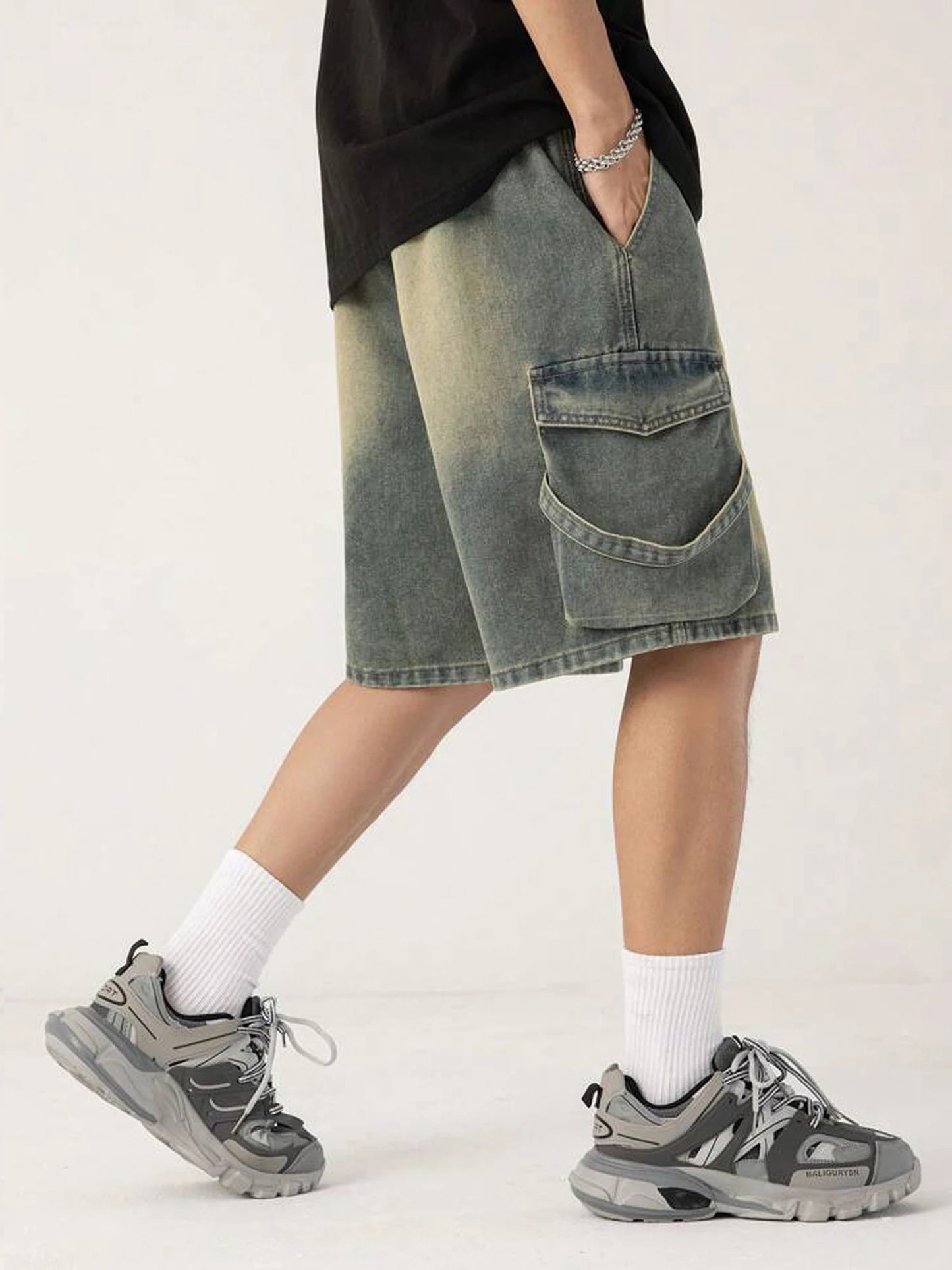 Saleni Pocket Denim Shorts