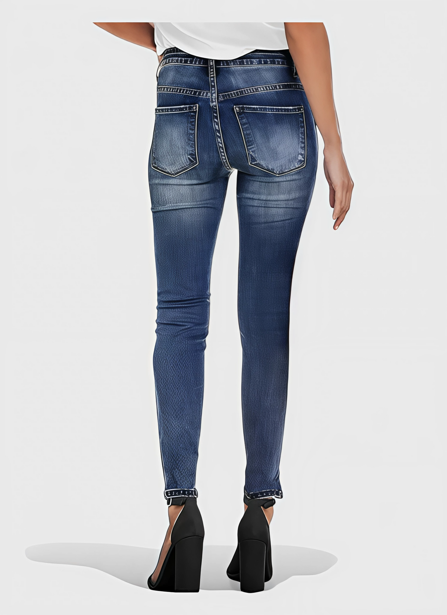 Saleni Skinny Ripped Denim Jeans