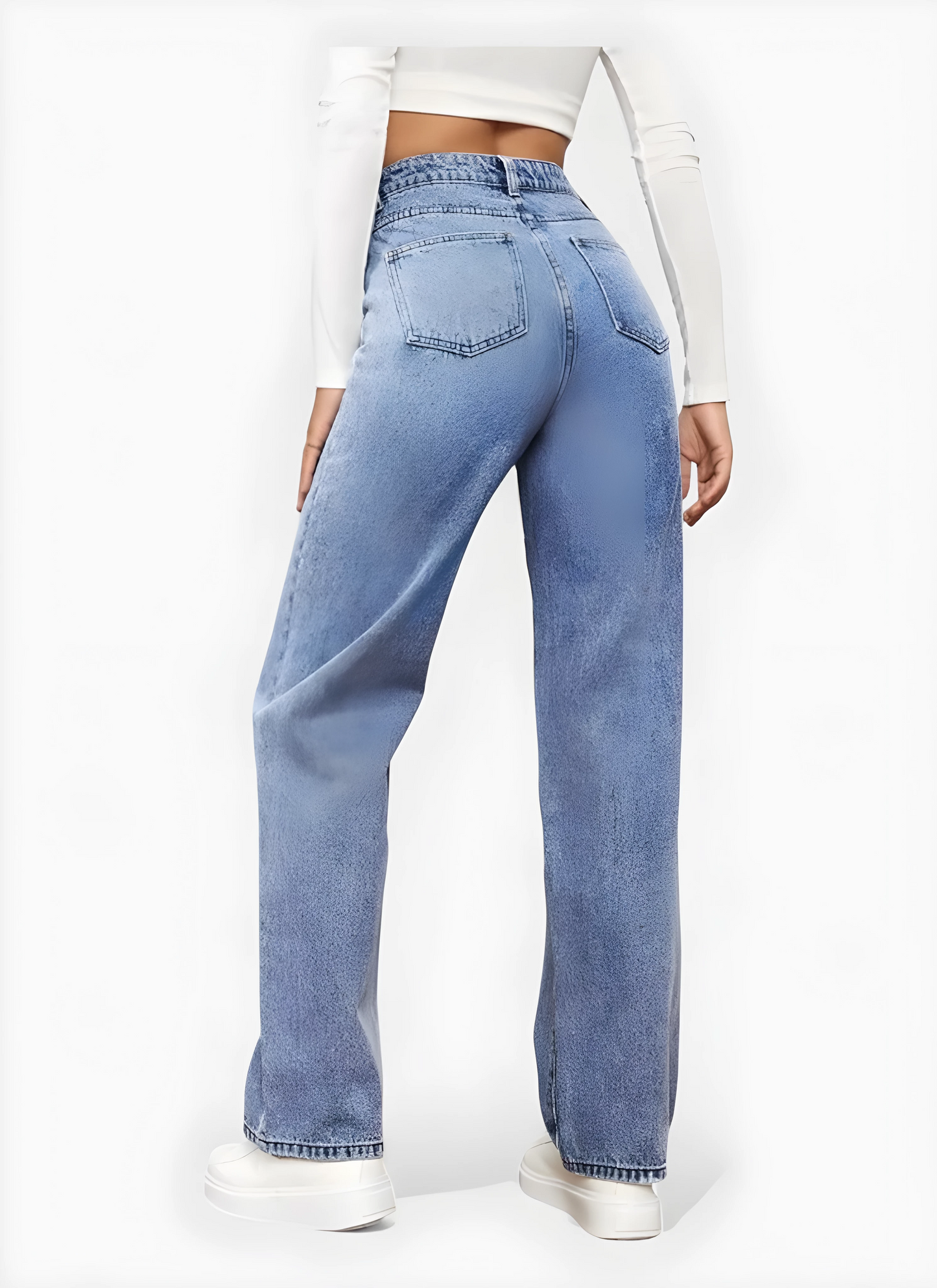 Saleni Wide-Leg Denim Jeans