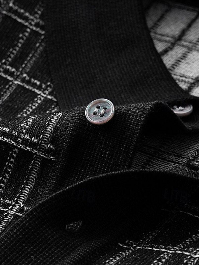Classic Noir Knit Polo Shirt