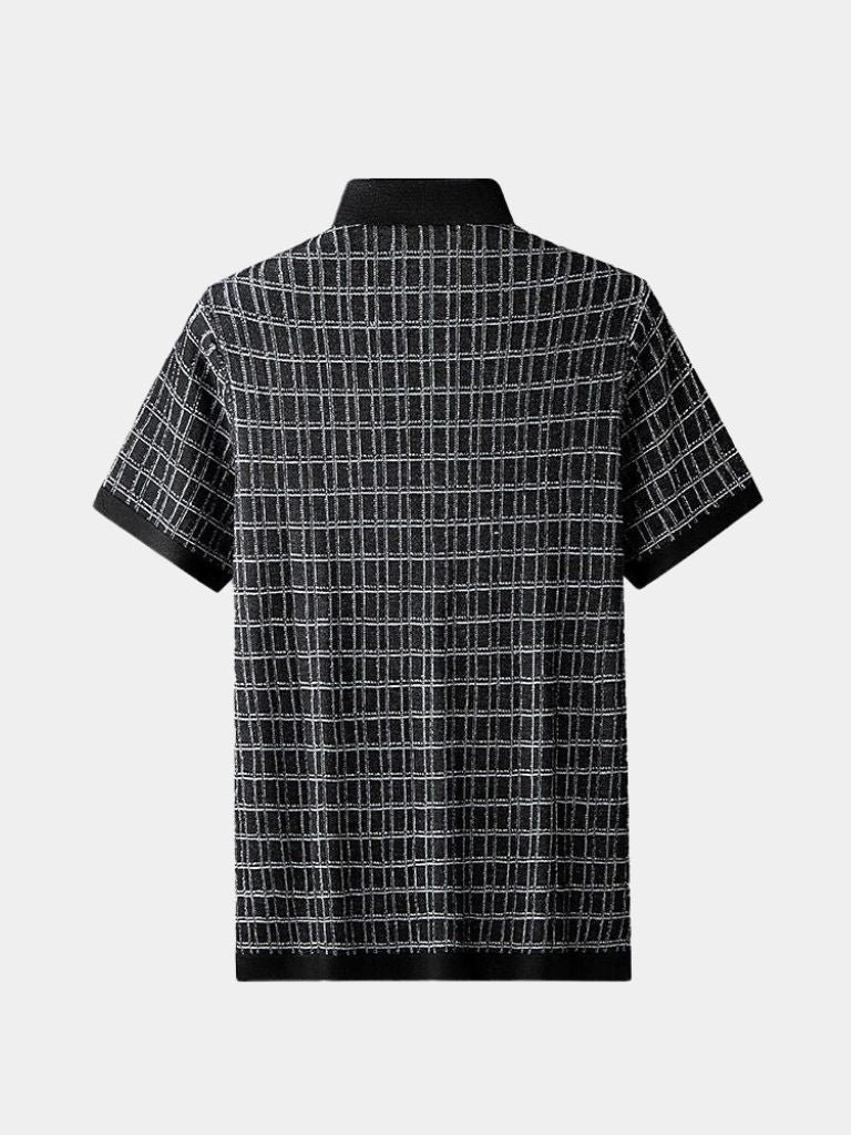 Classic Noir Knit Polo Shirt