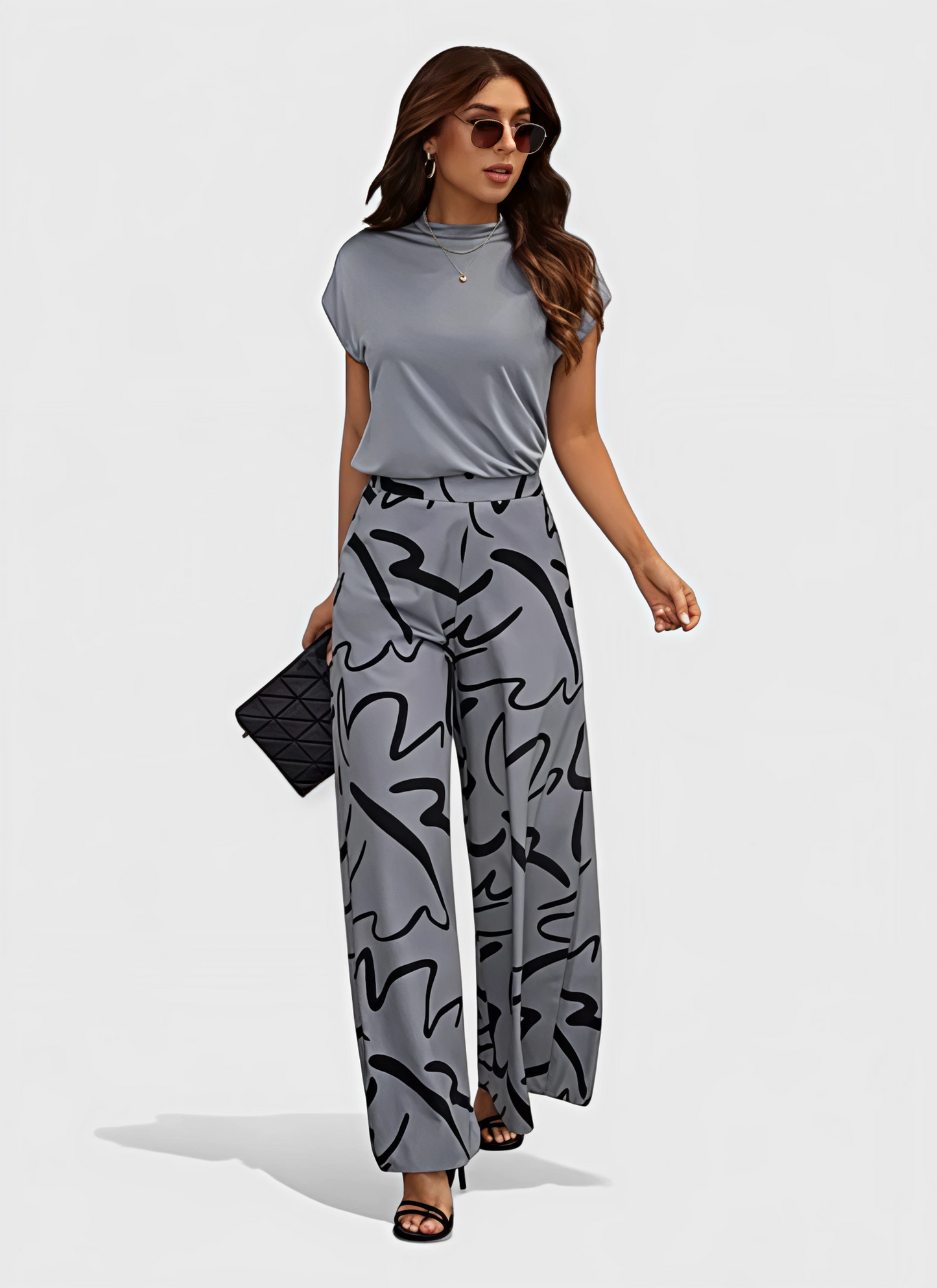 Saleni Fashion Summer Wide-Leg Trouser