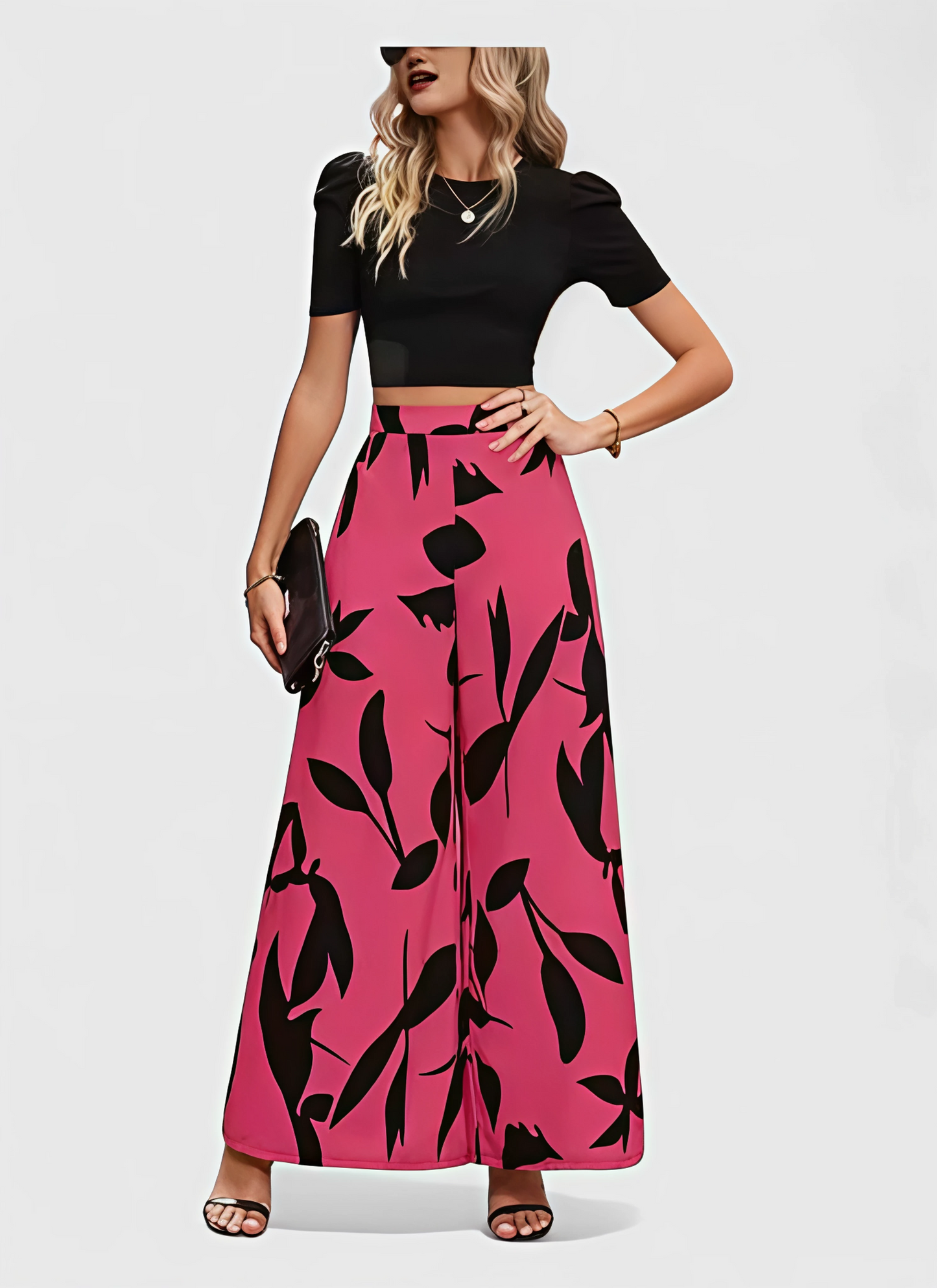 Saleni Fashion Summer Wide-Leg Trouser