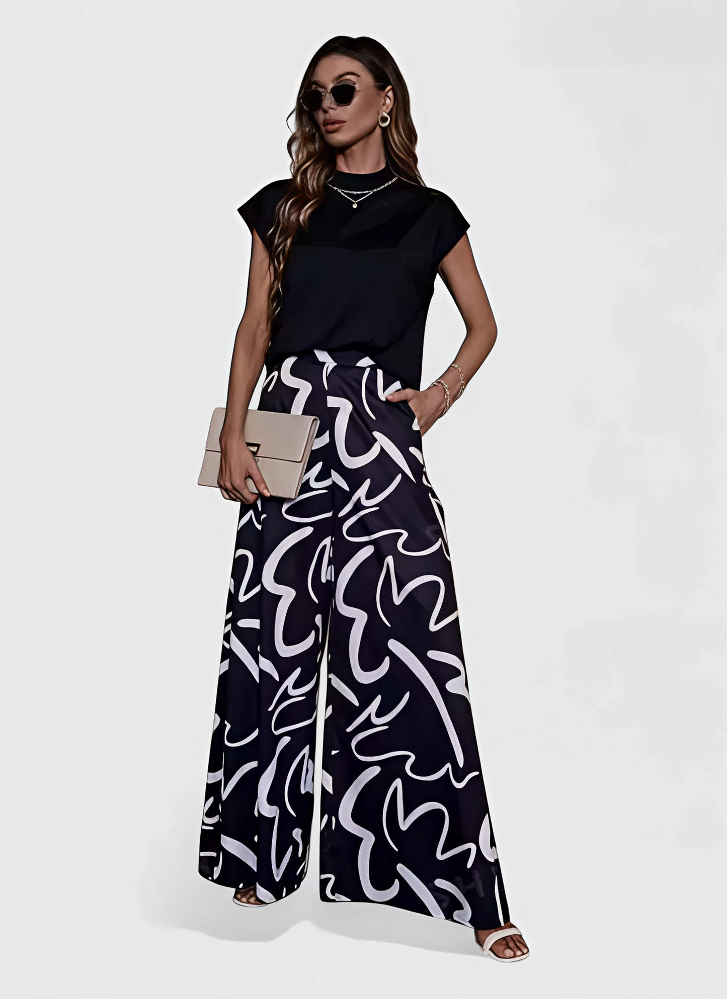 Saleni Fashion Summer Wide-Leg Trouser