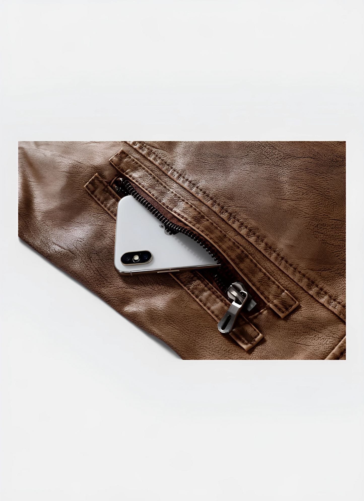 Saleni Nostalgic PU Leather Jacket