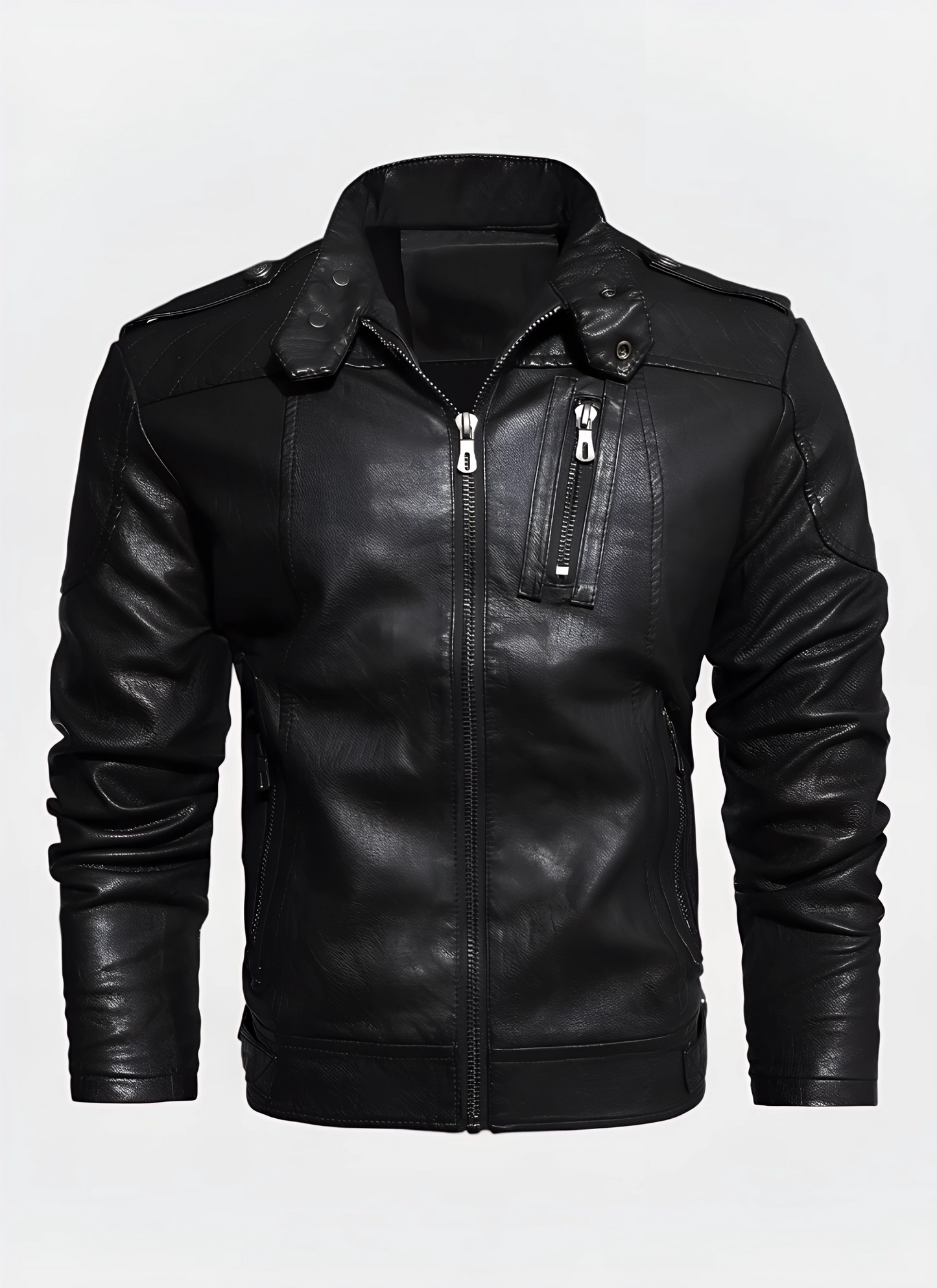 Saleni Nostalgic PU Leather Jacket