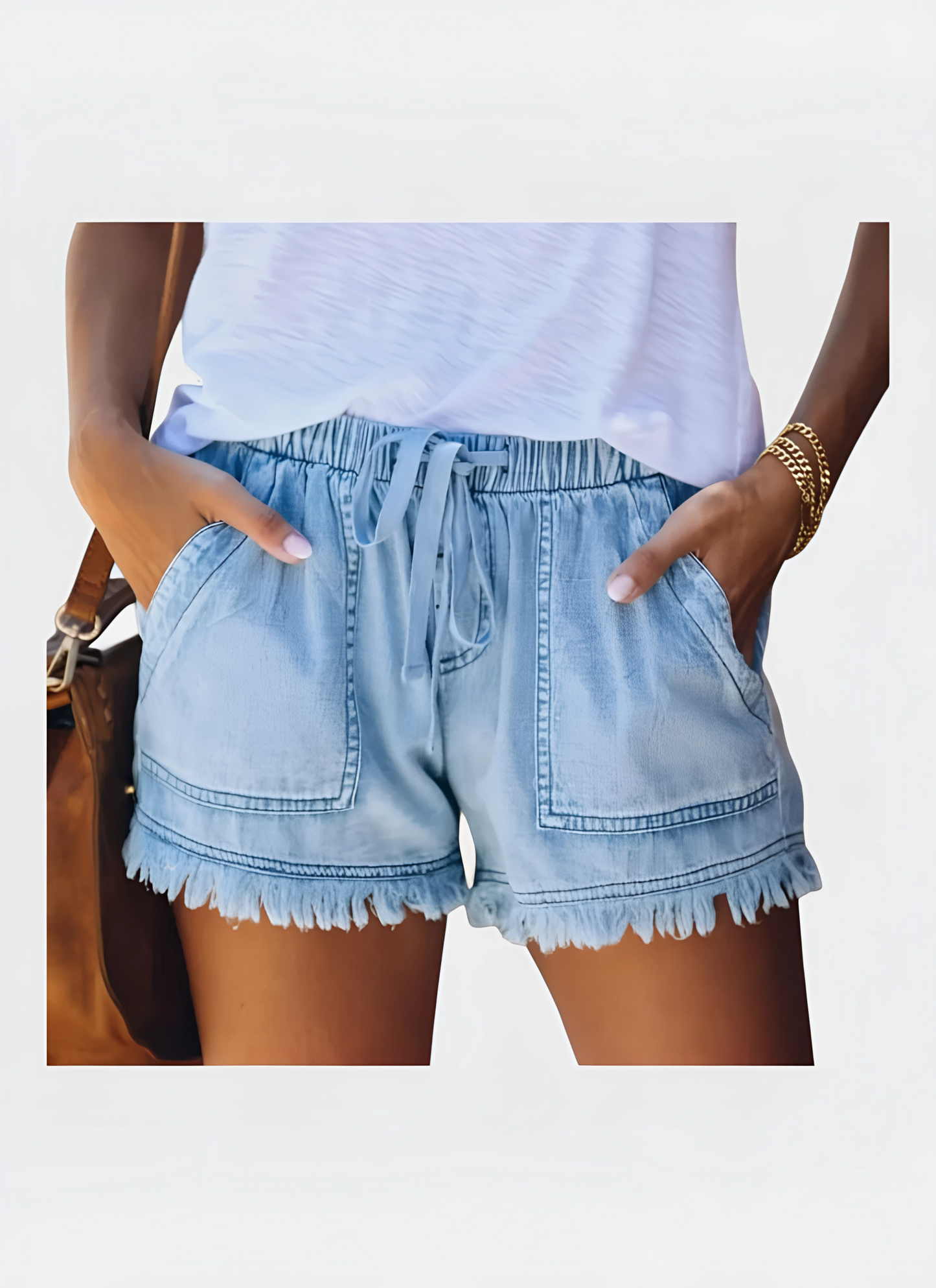 Saleni Pocket Denim Shorts