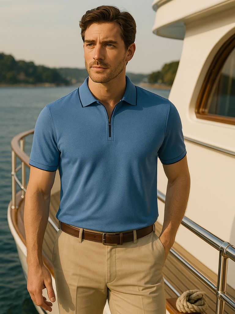 Regis Quarter Zip Polo