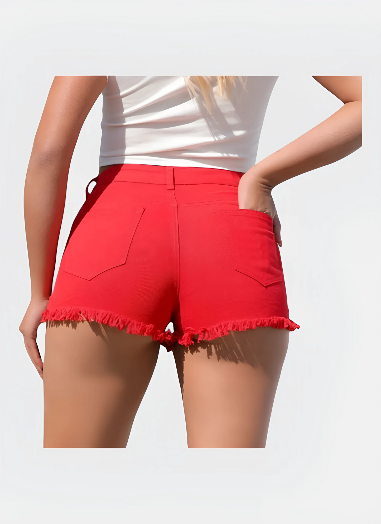 Saleni Skinny Denim Shorts