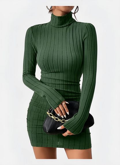 Evening Glow Turtleneck Dress