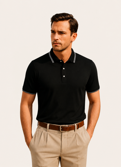 Obsidian Knit Polo