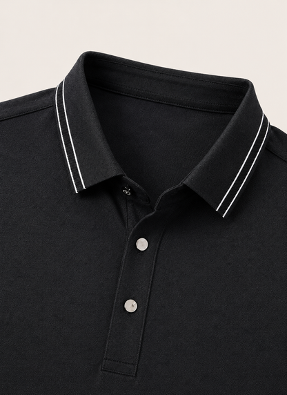 Obsidian Knit Polo