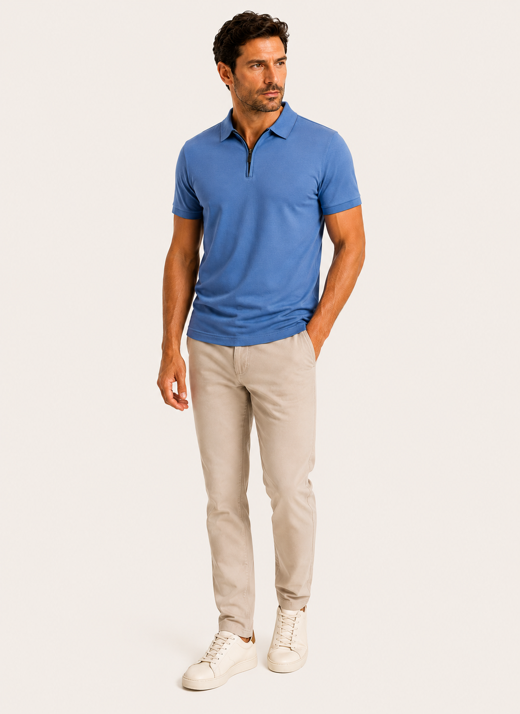 Azurre Quarter Zip Polo