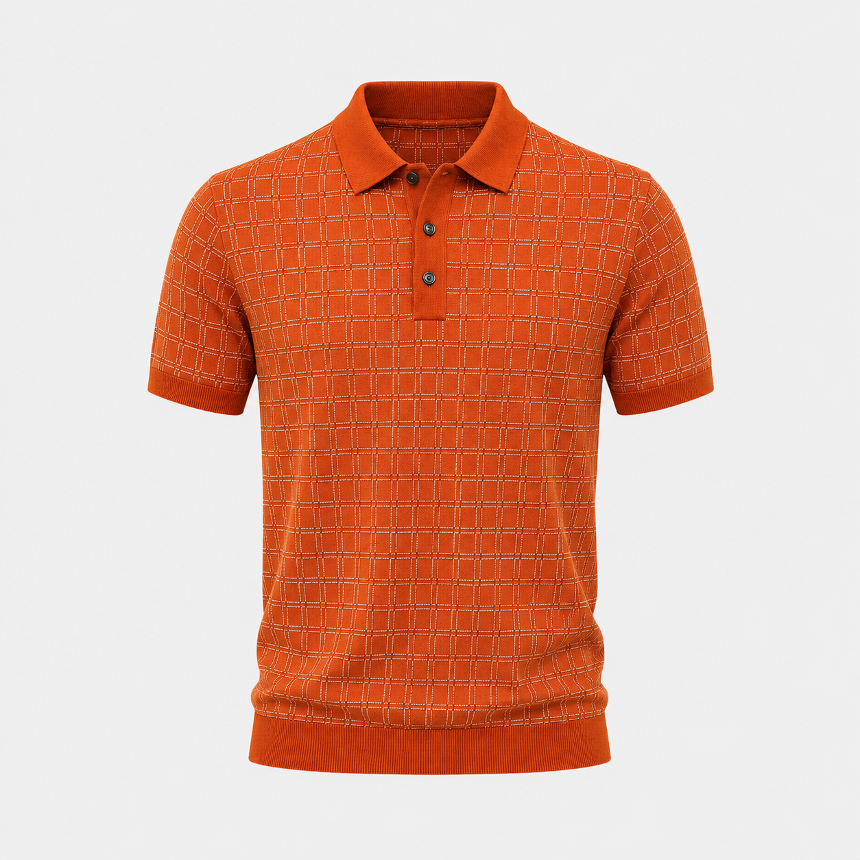 Classic Noir Knit Polo Shirt