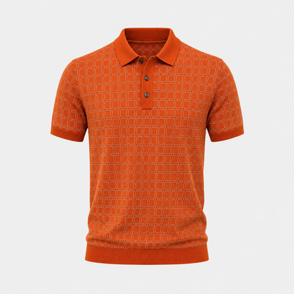 Classic Noir Knit Polo Shirt