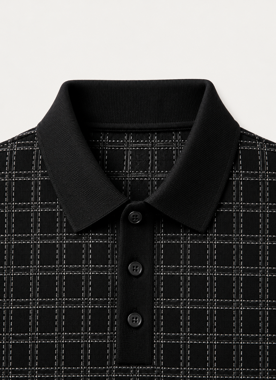 Classic Noir Knit Polo Shirt