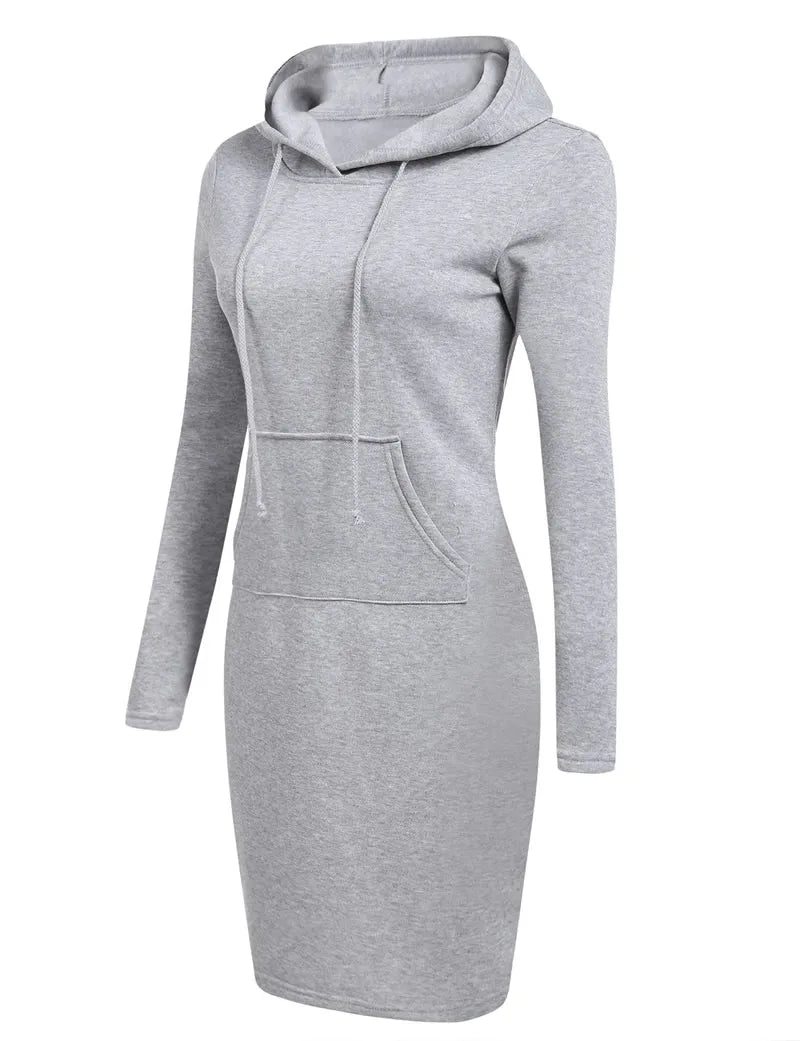 ladies dress autumn  hooded dresses hoodies