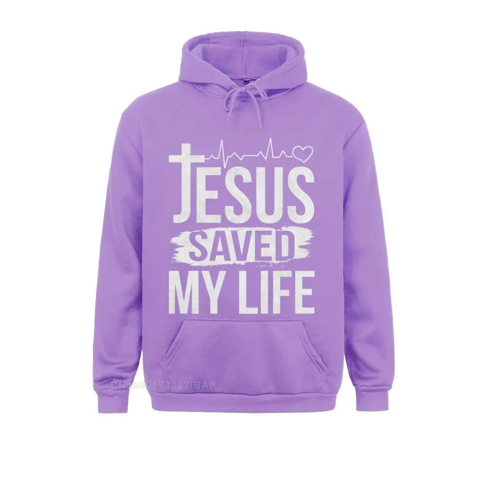 jesus saved my life christian hoddie print