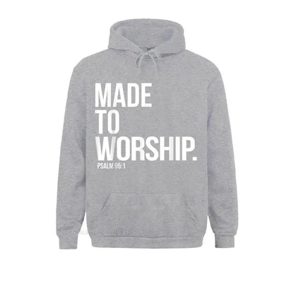 Made To Worship Psalm 95 1 Faith Christian Hoodie Print