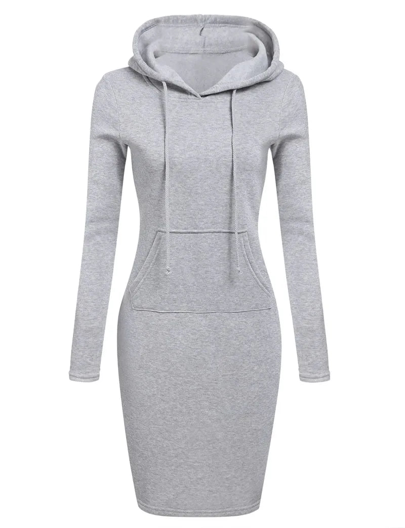 ladies dress autumn  hooded dresses hoodies