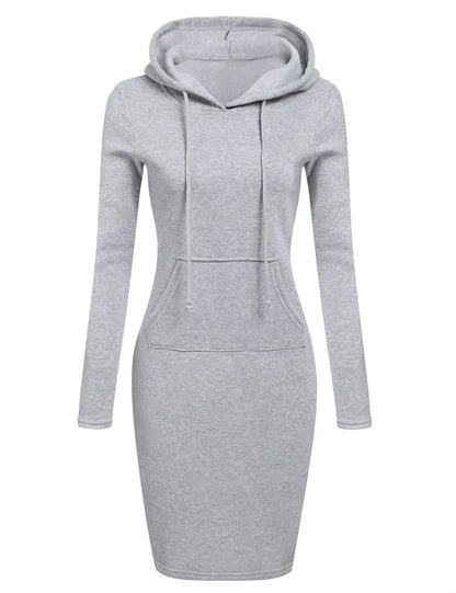 Ladies Dress Autumn  Hooded Dresses Hoodies