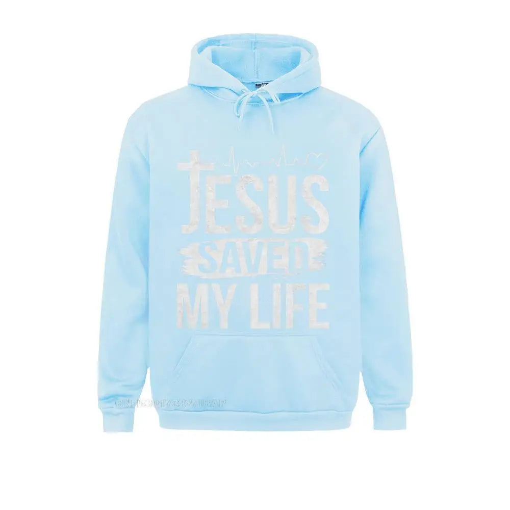 jesus saved my life christian hoddie print