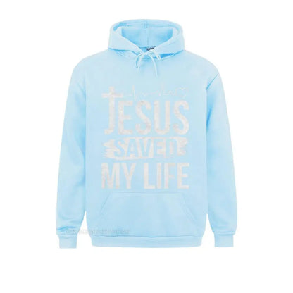 Jesus Saved My Life Christian Hoddie Print