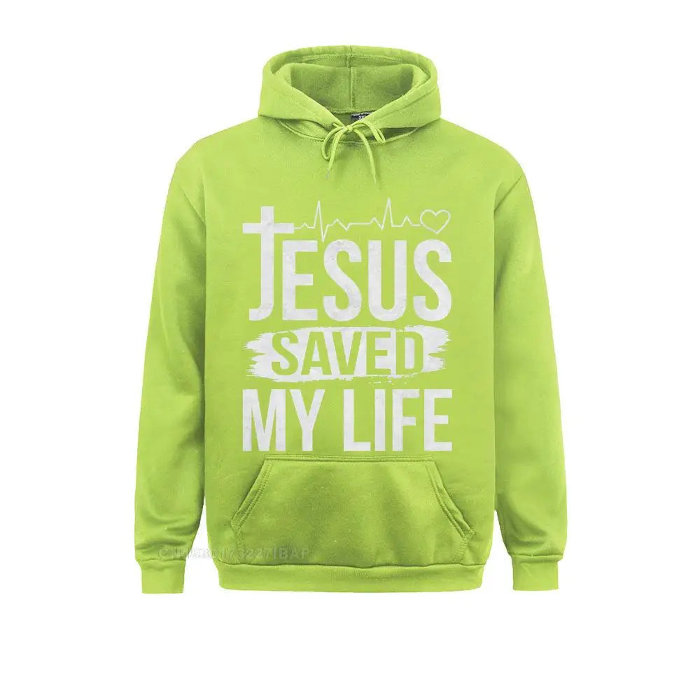 jesus saved my life christian hoddie print