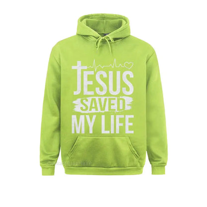 Jesus Saved My Life Christian Hoddie Print