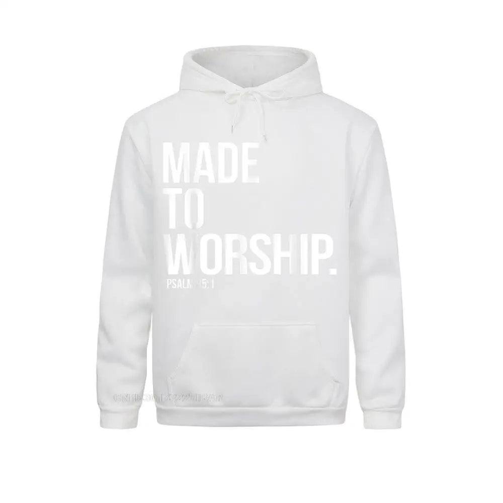 made to worship psalm 95 1 faith christian hoodie print