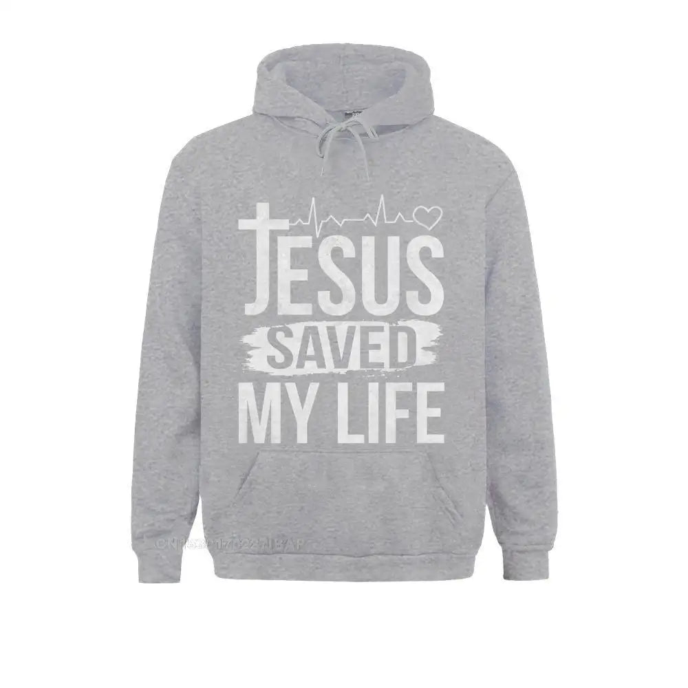 jesus saved my life christian hoddie print