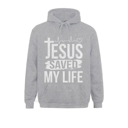 Jesus Saved My Life Christian Hoddie Print