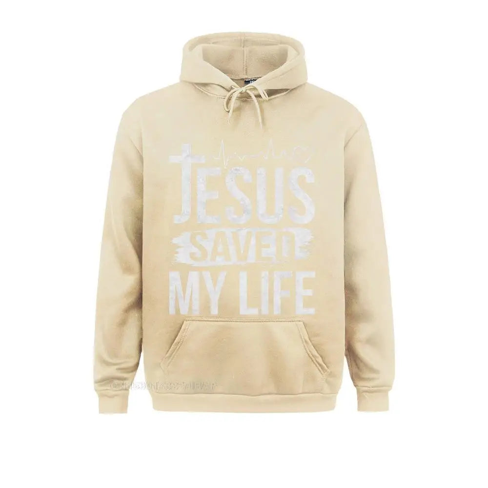 jesus saved my life christian hoddie print