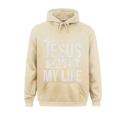 Jesus Saved My Life Christian Hoddie Print