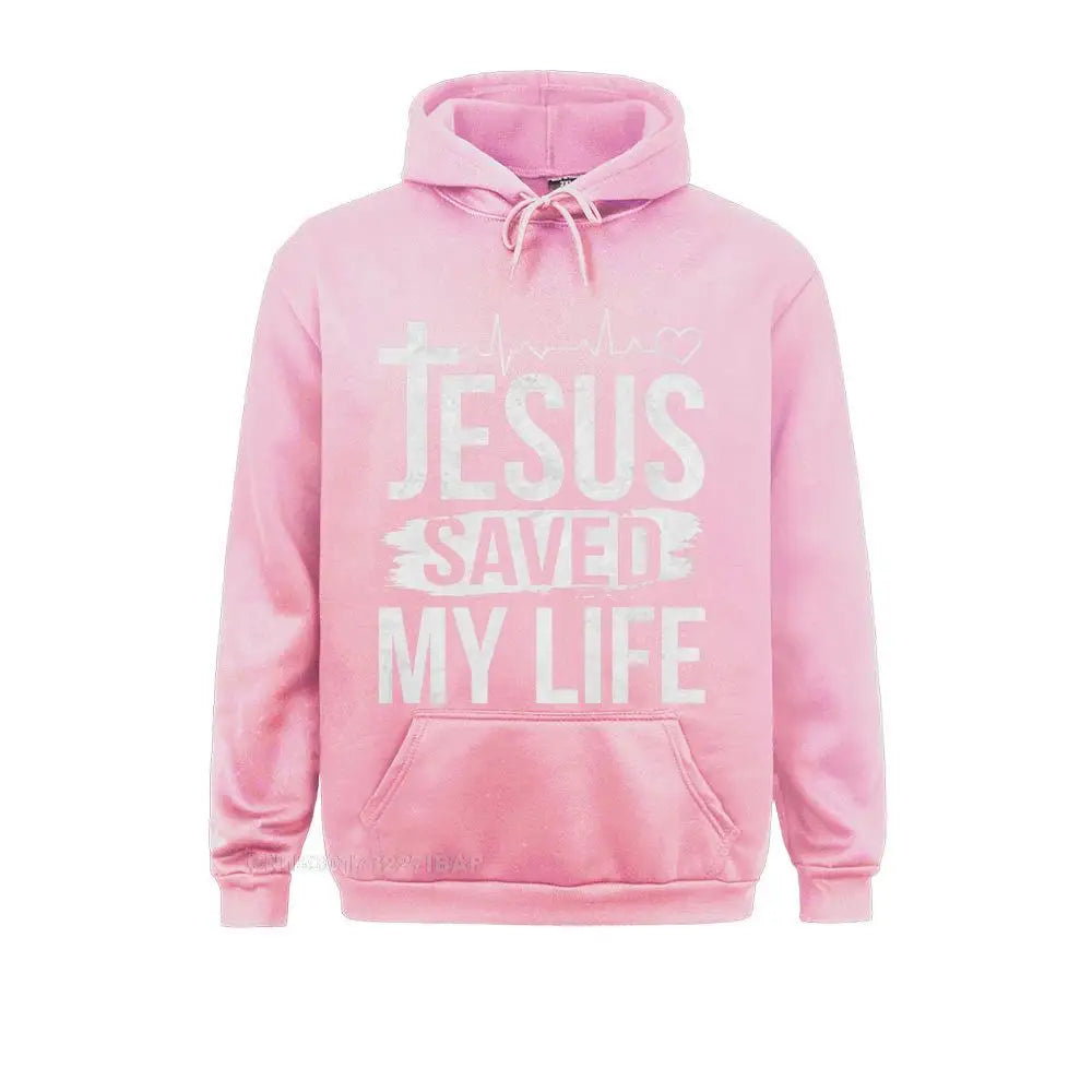 jesus saved my life christian hoddie print