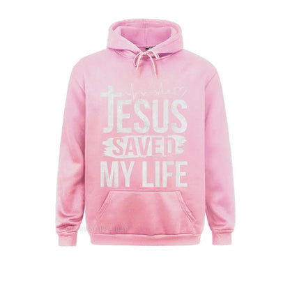 Jesus Saved My Life Christian Hoddie Print