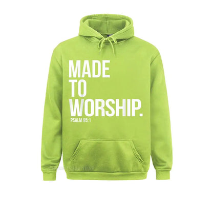 Made To Worship Psalm 95 1 Faith Christian Hoodie Print