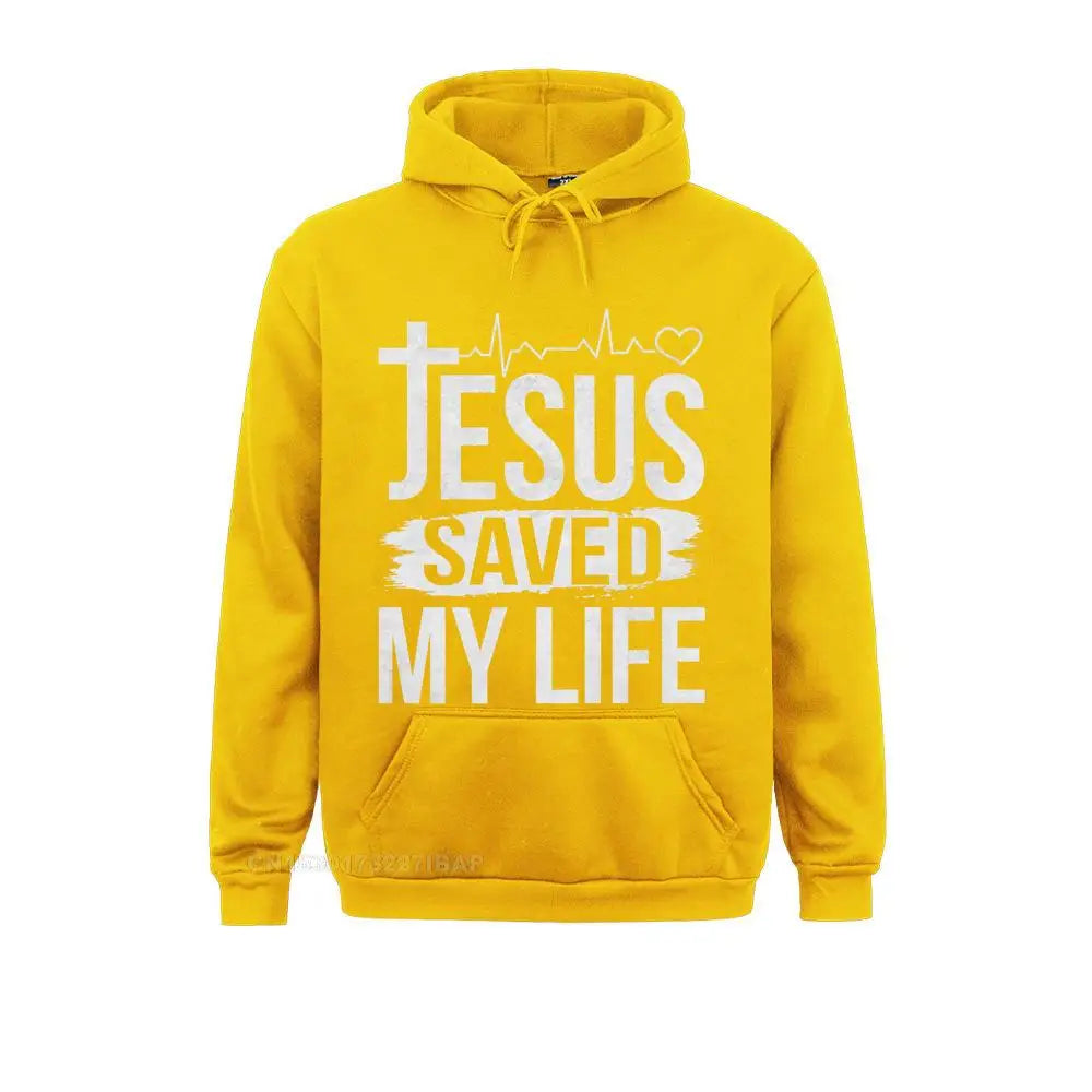 jesus saved my life christian hoddie print