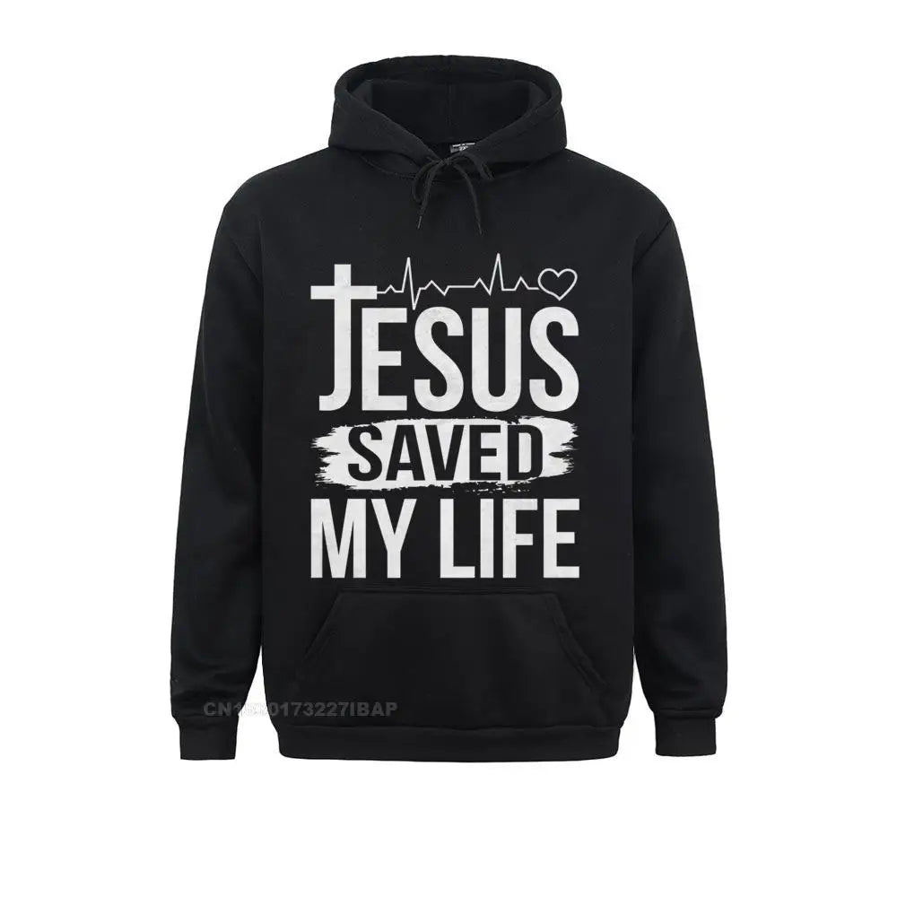 jesus saved my life christian hoddie print