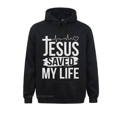 Jesus Saved My Life Christian Hoddie Print