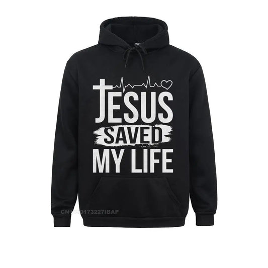 Jesus Saved My Life Christian Hoddie Print