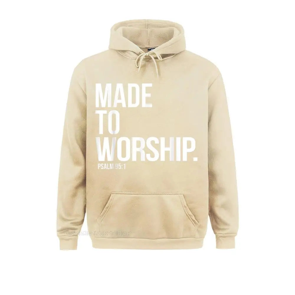 made to worship psalm 95 1 faith christian hoodie print