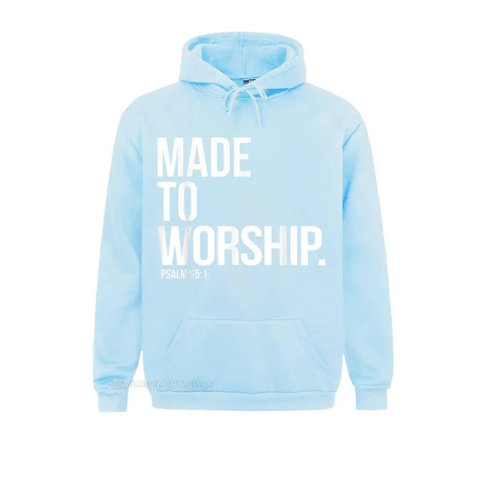 made to worship psalm 95 1 faith christian hoodie print