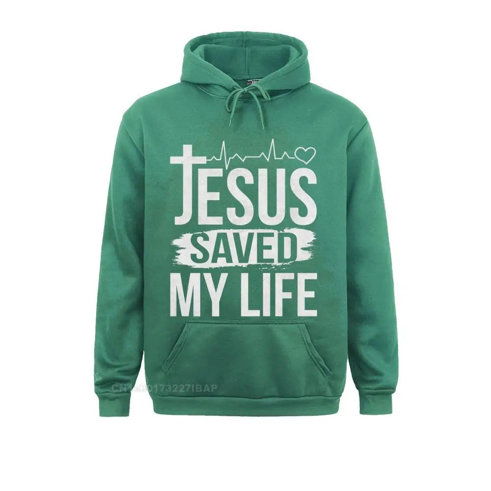 jesus saved my life christian hoddie print