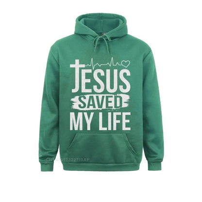 Jesus Saved My Life Christian Hoddie Print