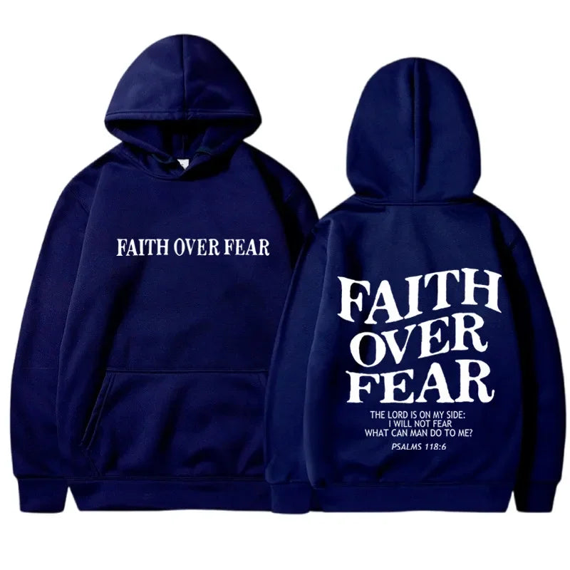 faith over fear  christian hoddie print